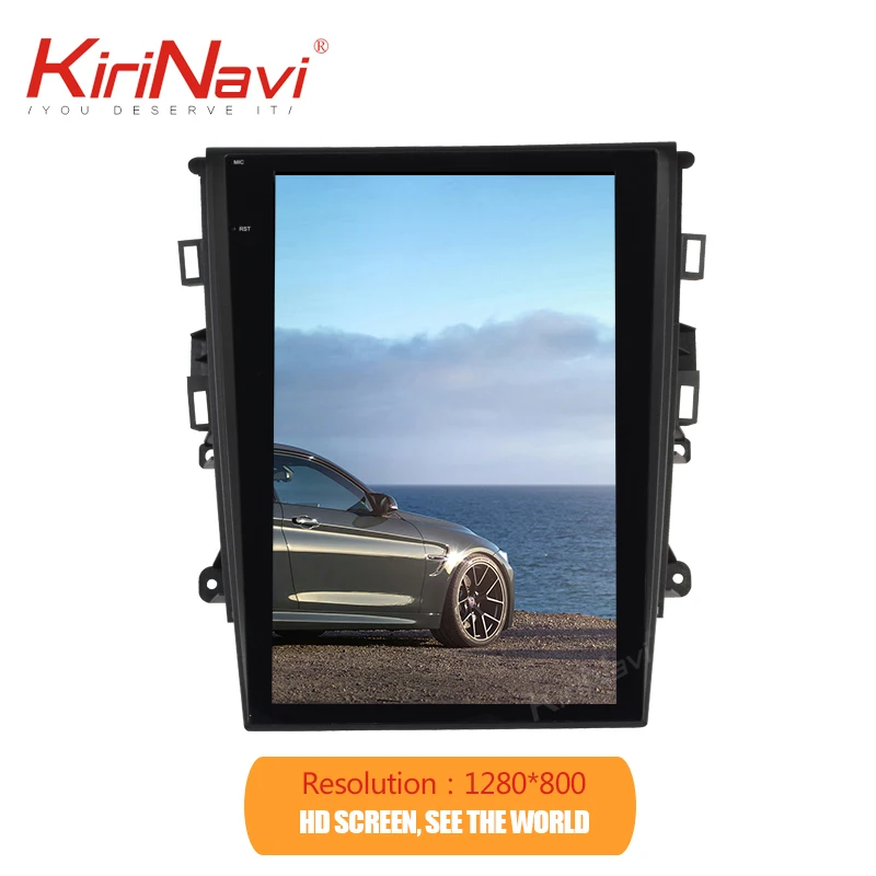 KiriNavi вертикальный экран Tesla style 12," Android 8,1 Автомобильная Радио gps навигация для Ford Mondeo Автомобильный DVD мультимедиа 4G 2013