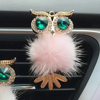 

Crystal Perfume Cute Owl Pattern Colorful Auto Outlet Fragrant Car Interior Decoration Accessories Car Air Freshener Clip1