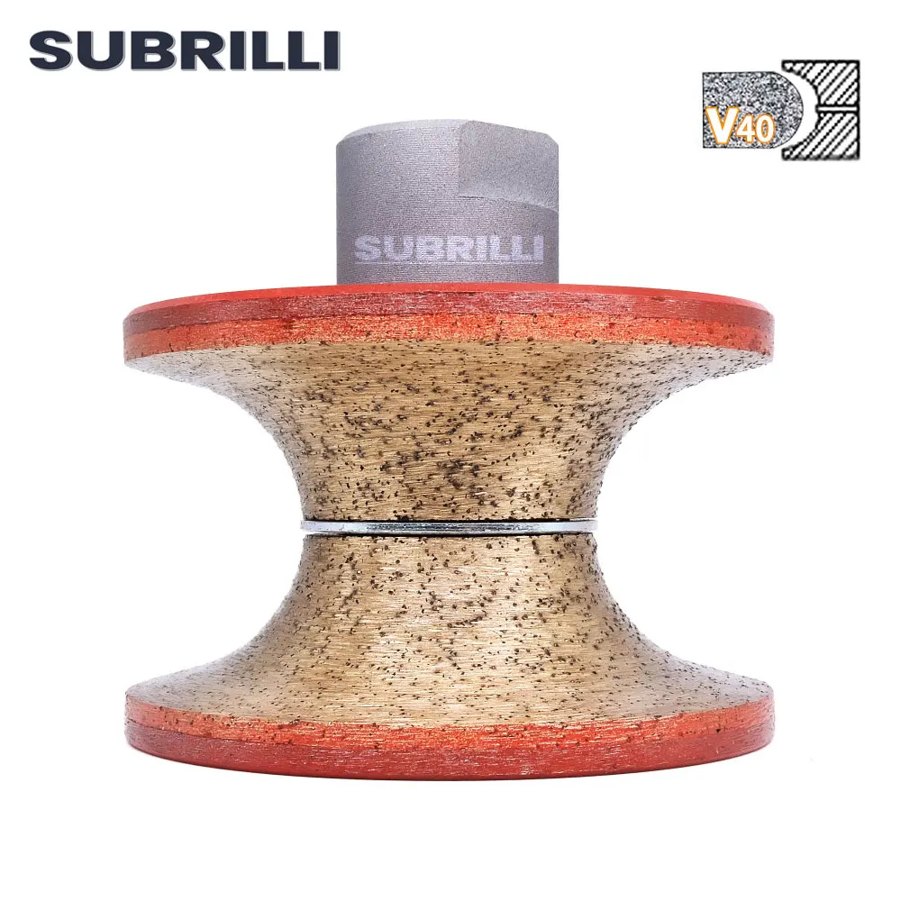 

SUBRILLI V40 Diamond Continuous Router Bit Ogee Full Bullnose 40mm Thickness For Stone Edge Hand Profile Grinding Wheel