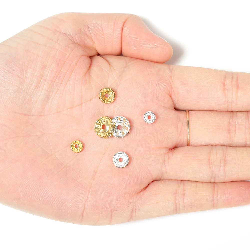 100pcs 4 / 6 / 8 / 10mm  ǹ   Rondelles ũŻ   ⿡     ̼  DIY ׼