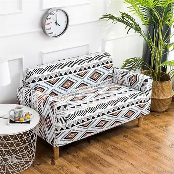 

High Elasticity Anti-mite Thicken Chair Covers Polyester Fabric Sofa Cover Slipcover Couch Protector for Two Persons