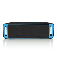 Portable Bluetooth Speaker wireless mini Speaker Amplifier Stereo Subwoofer Speaker TF USB FM Radio Built-in Mic Dual Bass SP208