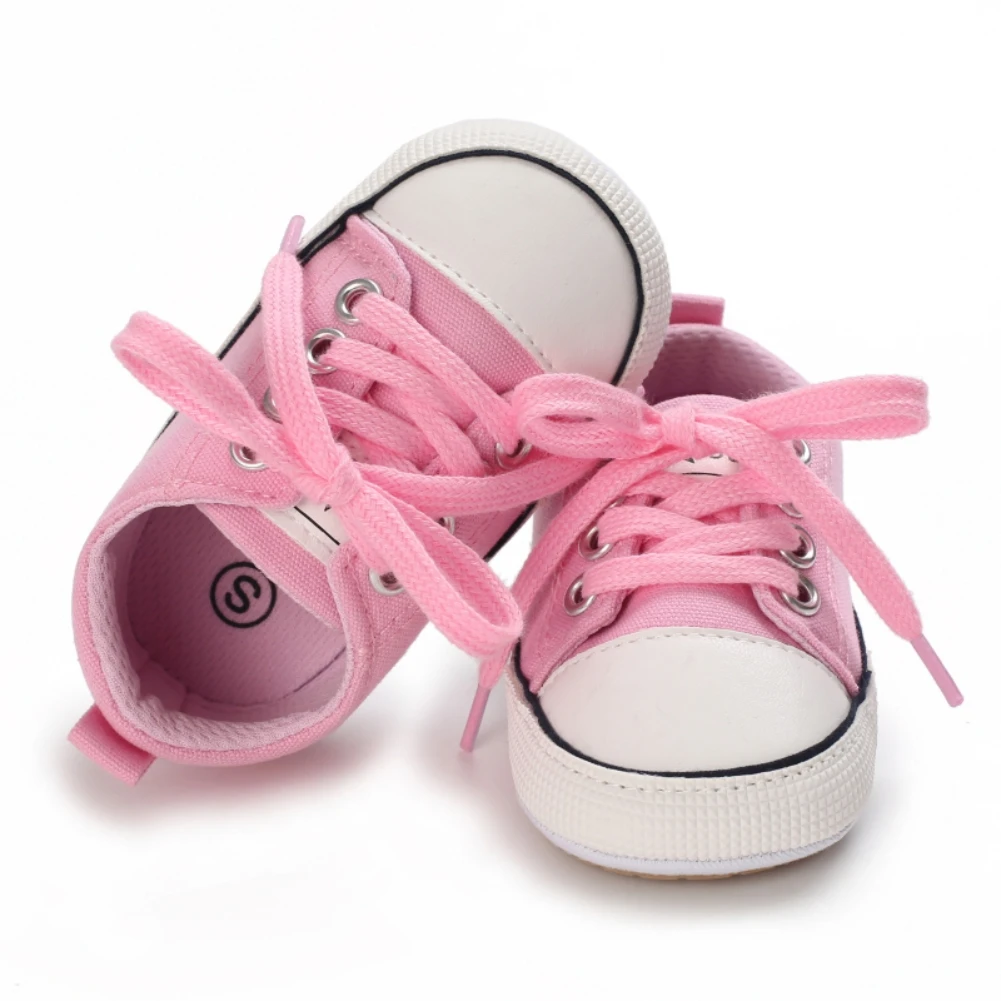 Canvas Classic Baby Shoes Infant Boys Girls Sneaker Soft Anti-Slip Sole Newborn First Walkers Toddler Casual Crib Shoe 0-18M