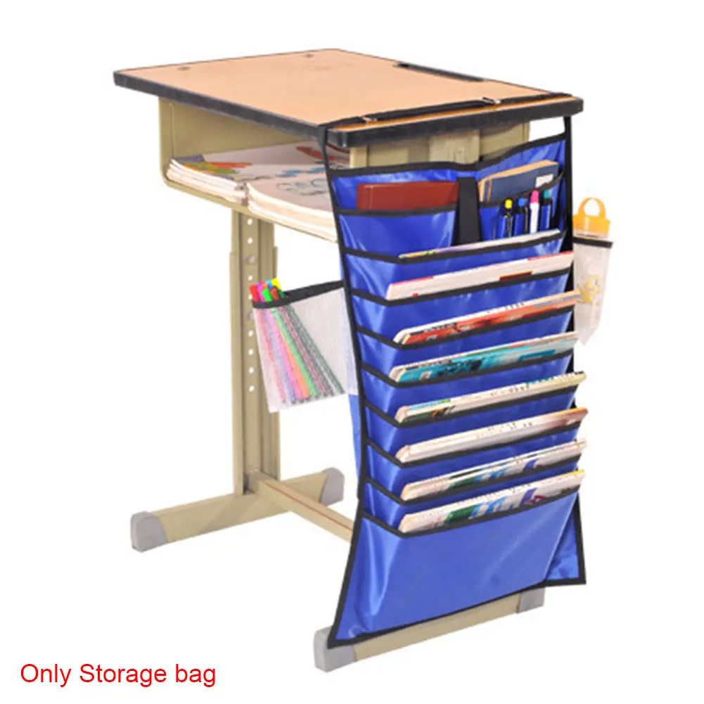 Сумка для хранения классных канцелярских принадлежностей стол сбоку висящий 9 слоев регулируемая ткань Оксфорд студентов водонепроницаемый большой емкости Органайзер