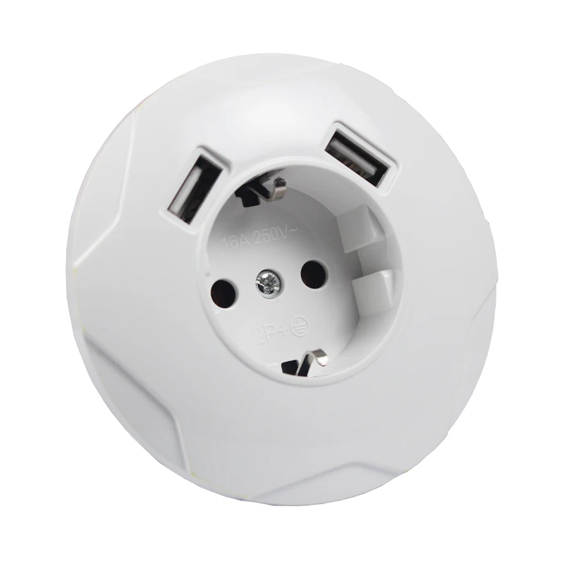 USB настенное зарядное устройство двойной порт Usb 5 В 2A USB enchufes para pared prise высокое качество белый цвет LLC-01