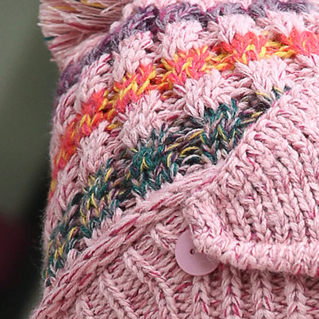 Feitong Hats For Unisex Multi-function Winter Patchwork Warm Thickened Thermal Mask Scarf Hat W1121