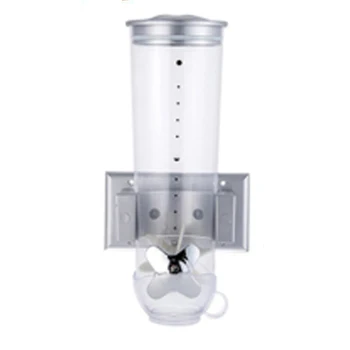 

Space Saving Fresh Snack Grain Practical Air Tight Storage Container Dry Food Cereal Dispenser Kitchen Rotary Knob Wall Mounted