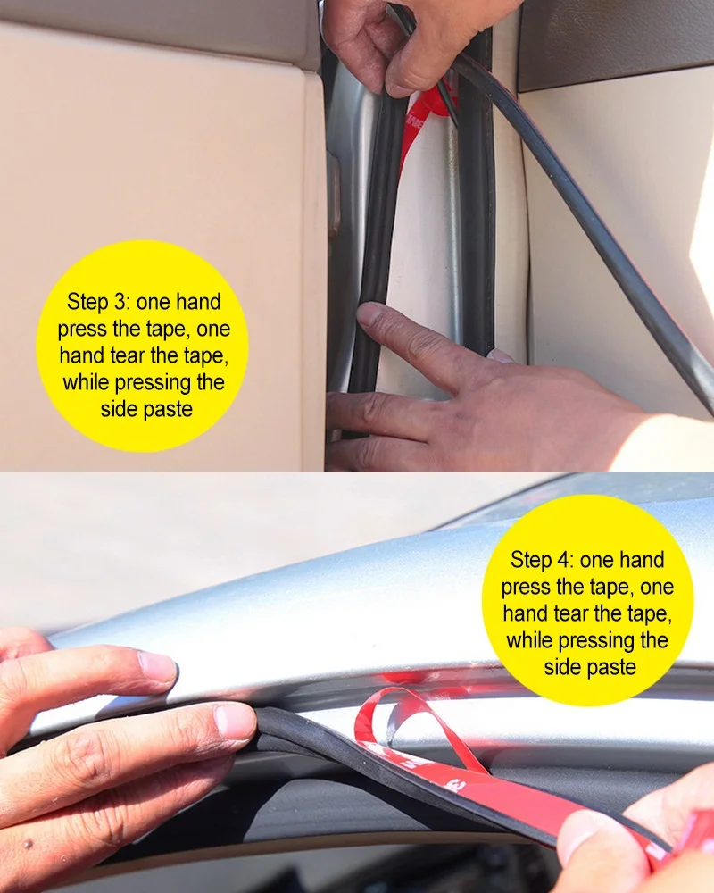 25M Double D Type Rubber Seal Waterproof Noise Insulation Car Door Rubber Seal Anti Dust Sealing Strips Car Styling Door Seal (12)