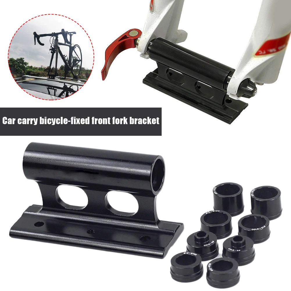 

Bike Car Roof Mount Rack Bicycle Storage Transportation Front Fork Block Mount Rack Portable Quick Release Thru Axle Carrier