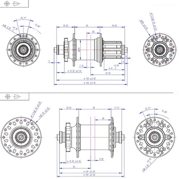 

Arc Mt010 Bike Hubs 4 Bearing 6 Pawls 114 Click 8-11 Speed 32 Holes