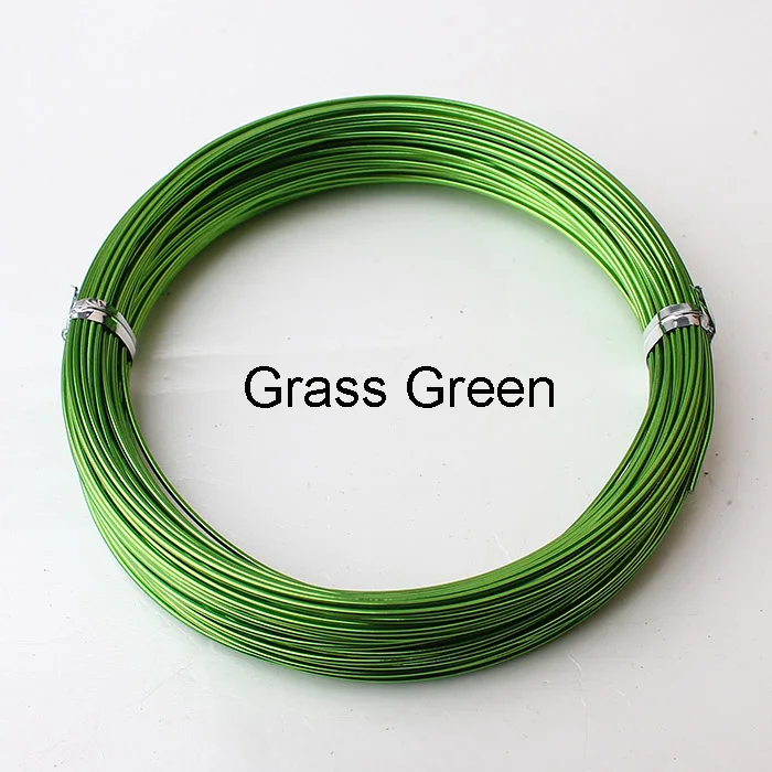 Grass 1,0 мм 18 Калибр Диаметр 30 м 98ft 33yd длинный анодированный цветной круглый алюминиевый провод Dead Soft DIY ювелирные изделия для создания - Цвет: Grass