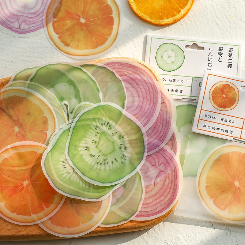 

12PCS/LOT vegetable and fruit doctrine series fresh and lovely sulphuric acid paper memo pad