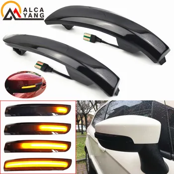 

2pcs Dynamic Led Turn Signal Lights Smoked Rear View Mirror Indicator Blinker Lights For Ford Kuga For Ford Ecosport 2013-2018
