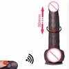 Wireless Remote Control Telescopic Realistic Dildo Vibrator Silicone Penis G-spot Stimulation Black Dildos Sex Toys For Women 1