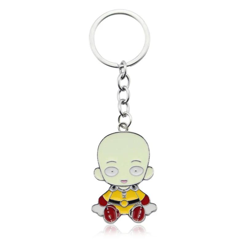 Cartoon Anime One Punch Man Saitama Pendant Keychain Kids
