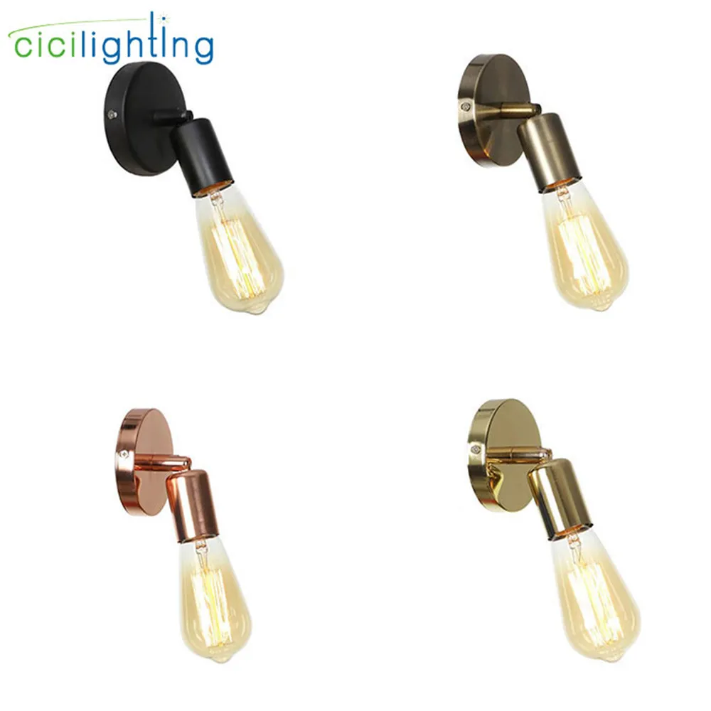 

Mini American Europe Country Wall Lamps Lights Retro Vintage Edison Home Bronze Black Gold Wall Lantern Promotion cicilighting