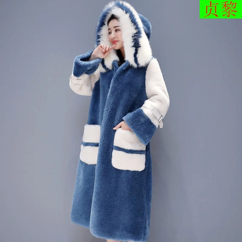 

Berber Fleece Coat Women's 2018 Winter New Style Mid-length Korean-style over-the-Knee Loose Thick Plush Cotton Coat Cotton-padd