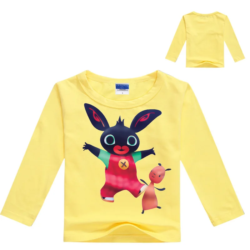 color 3 2-16Years Bing Bung Rabbit Costume Girls Long Sleeve Tops Boy T Shirts for Children Cartoon T Shirt Teenagers Kids Clothing Nova - Цвет: color 3