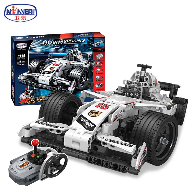 729 шт F1 гоночный автомобиль пульт дистанционного управления для Technic RC
