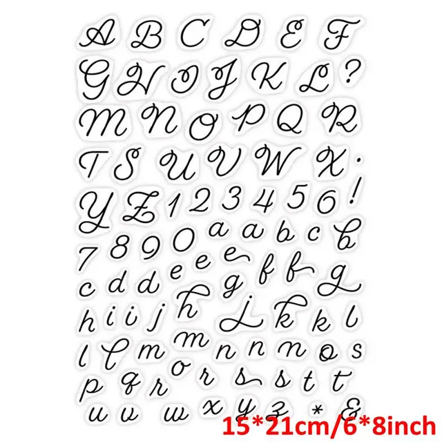 Clear Silicone Stamps Alphabets Words Script Thinking of You Baking Recipe DIY Craft Paper Scrapbooking Making Template 2021 New 3