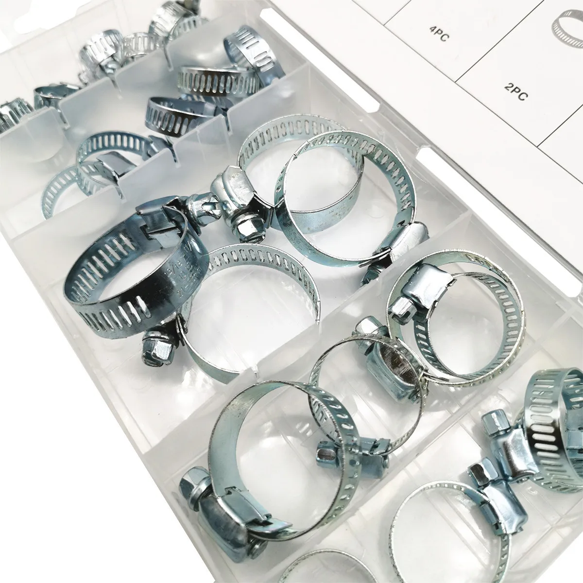 

26PC rubber hose clamp set steel