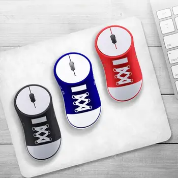 

Creative Shoe Shape 3 Keys 2.4GHz Wireless 1200DPI Optical Ergonomic Mute ABS Canvas Shoe Mouse Built-in Polymer Batteries