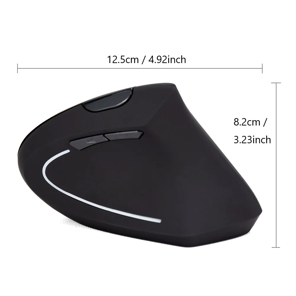 Wireless Mouse Vertical Gaming Mouse USB Computer Mice Ergonomic Desktop Upright Mouse 1600DPI for PC Laptop Office Home 2