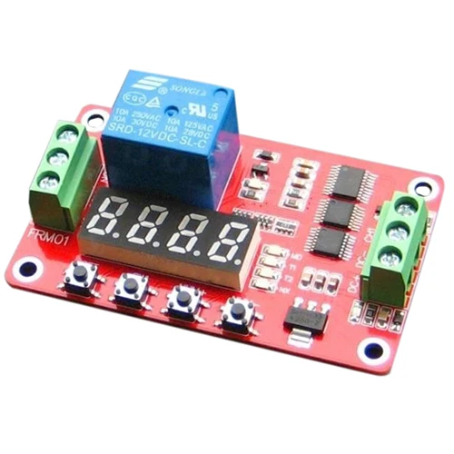 

12V DC Self-lock Relay PLC Cycle Timer Module Delay Time Switch
