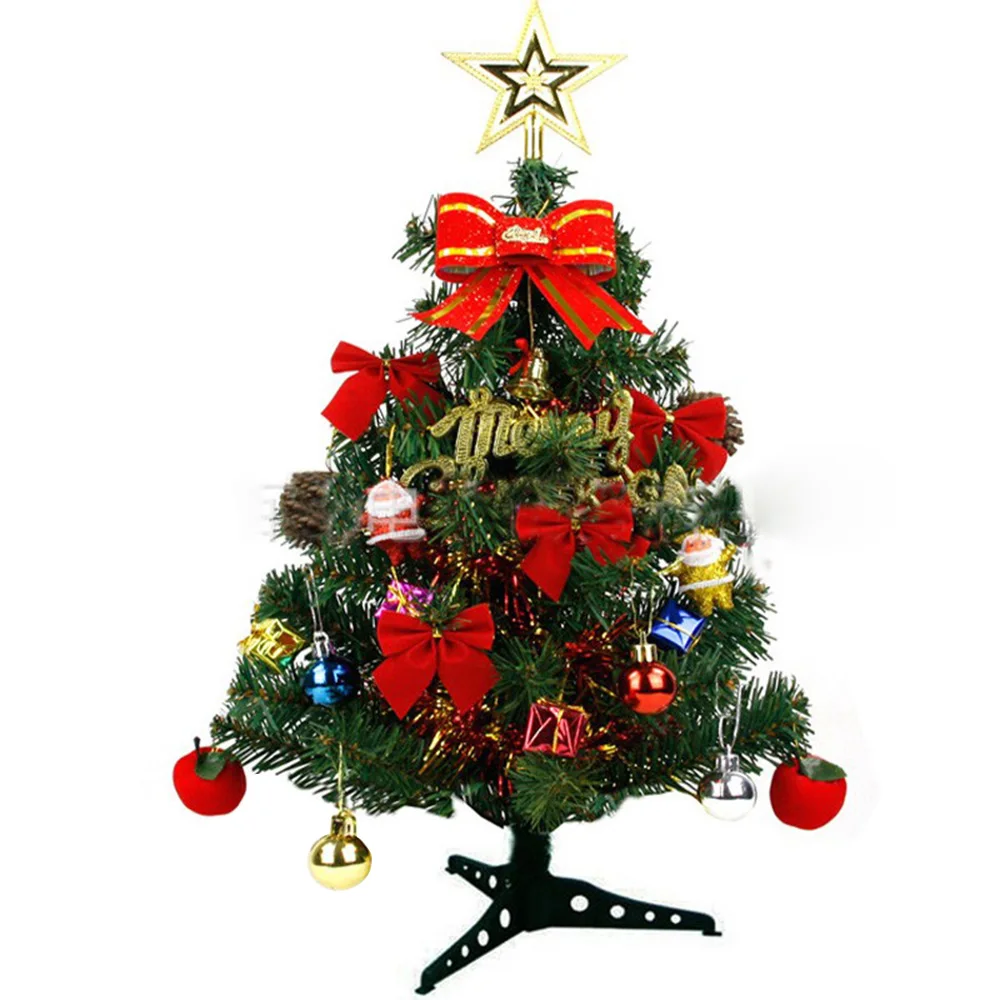 Искусственная новогодняя елка с орнаментом 30/45/60 см Рождественская елка домашнего рождественского декора для дома и улицы украшения Xmas