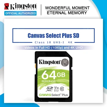 Kingston Original Carato De Memória 64 GB SD Memory Card Class 10 SDXC Storage Card Schede Memoria SD for Sony Nikon Camera 1