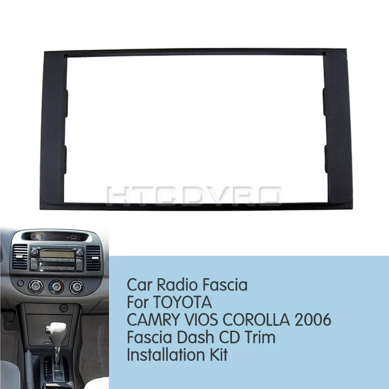 YMODVHT Car Radio Fascia for Toyota Camry/Vios/Corolla/Wish/Altis/4500 2006 Stereo Panel Dash Mount Trim Installation Kit Frame |
