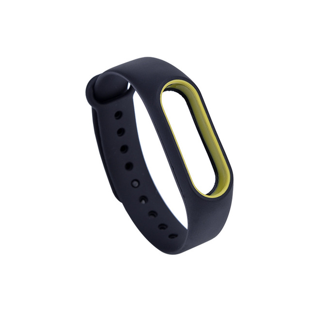 Soft Silicone For Xiaomi Mi Band 2 Replacement Sport Silicone Strap Wristband Bracelet Two-Tone Replacement Strap 23