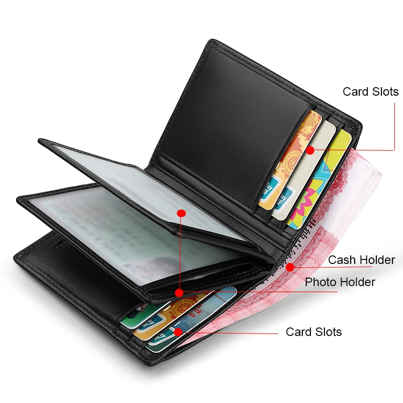 WILIAMPOLO Men Wallets short Luxury Leather Man Wallet mini Male Purse Leather Purse credit card Luxury package PL181368 2