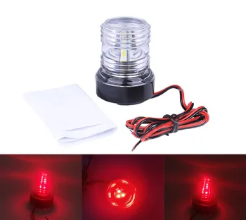 

1Pcs LED Marine Boat Yacht Light Navigation Anchor Light 360 Degree All Round Boat Light 6000K 12V Anchor Light Red White