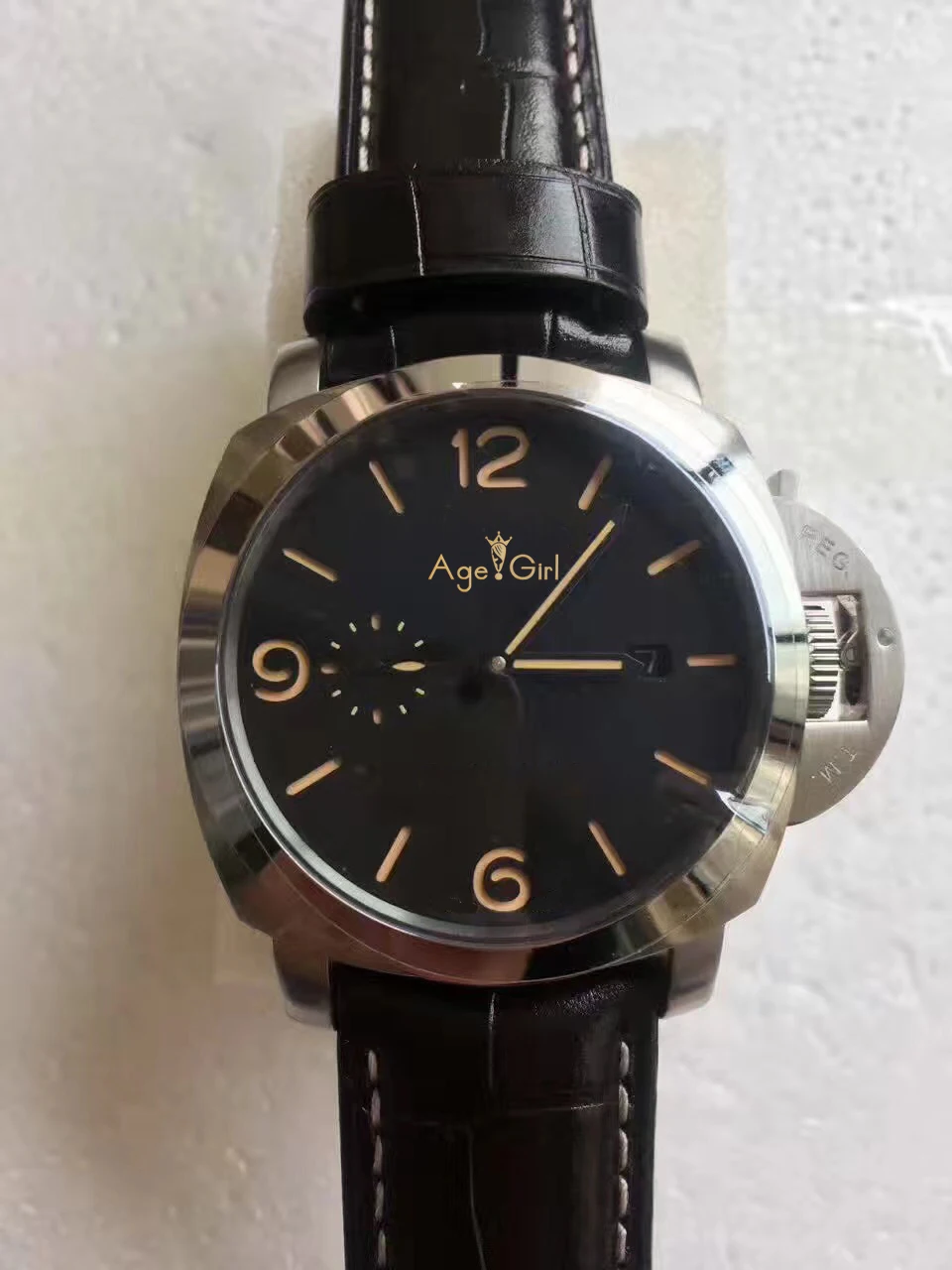 Роскошные брендовые Новые Мужские автоматические механические сапфировые часы из нержавеющей стали Серебристые черные кожаные светящиеся часы Ceramica GMT AAA