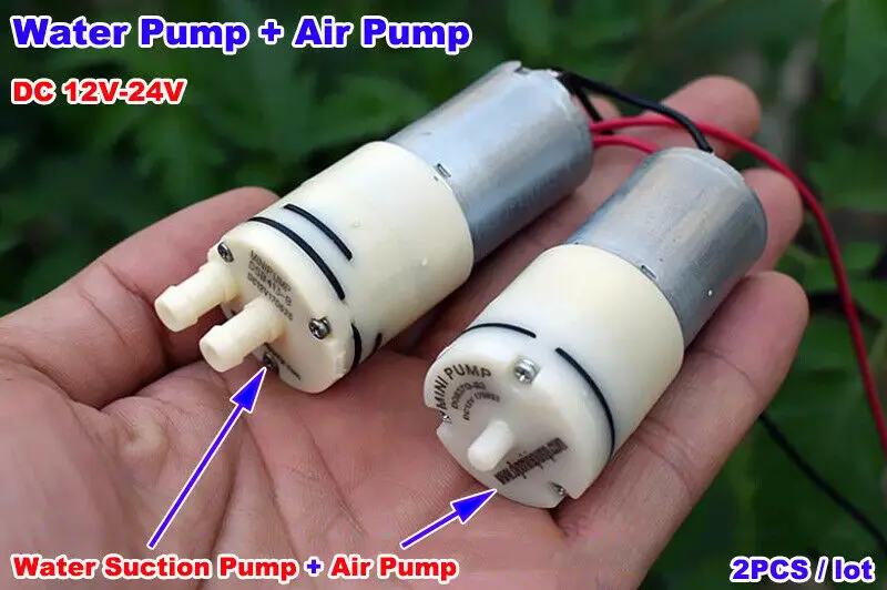 DC12V Micro 370 Diaphragm Water Pump Solar Panel Air Pump Outdoor Oxygen Pump FY 