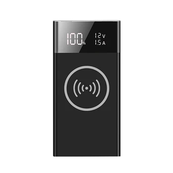 

Power Bank Box Wireless Charging 6X18650 Battery Pack DIY Smart Charge Fast Charger with Smart LED Display Black