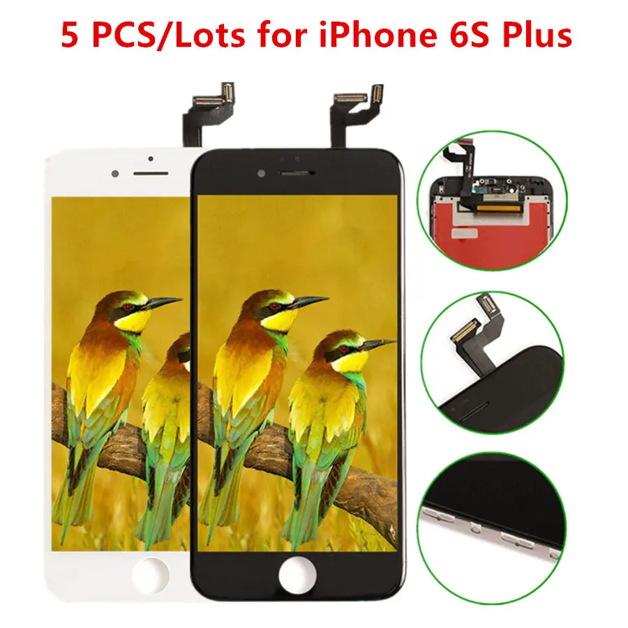 5 шт. ЖК-экран для iPhone 6S ЖК-дисплей в сборе+ 3D сенсорный экран для iPhone 6 ЖК-дигитайзер