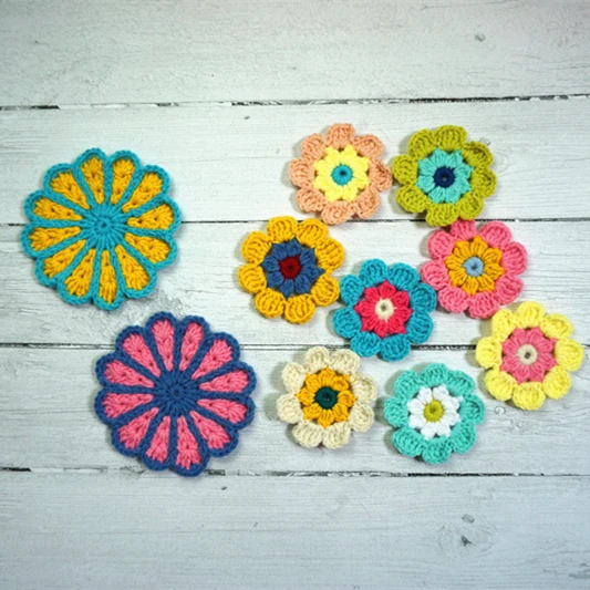 4pcs Dia 10cm Cup Coasters Round Cotton Handmade Crochet Flower Lace Doily 