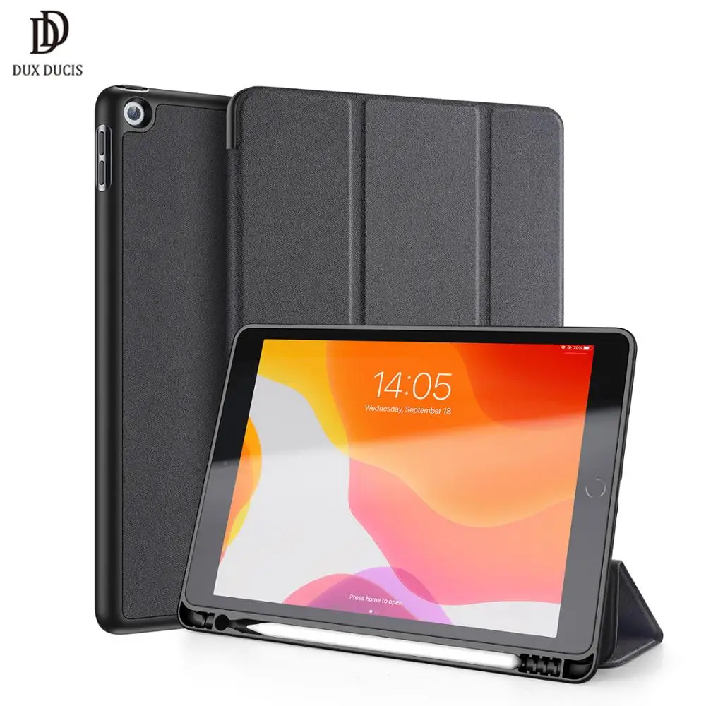 

DUX DUCIS Smart PU Leather Case for iPad 7 10.2 2019 Stand Cover for ipad 7th case iPad10.2 inch with Pencil Holder Funda New