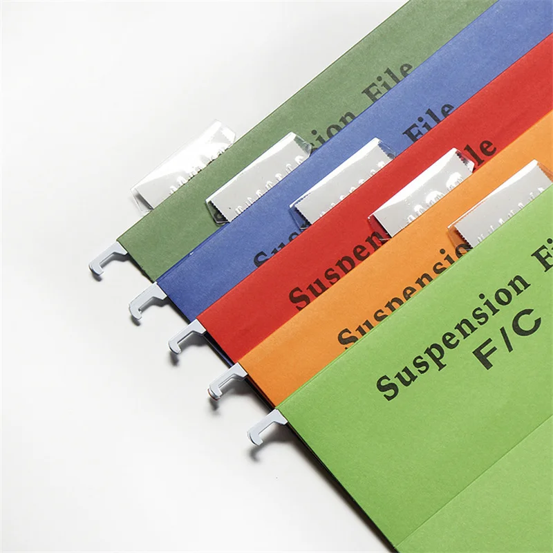 10pcs FC Hanging Folders Assorted Colors Extra Capacity Reinforced Hang Folders Expanding Filing Office School Supplies