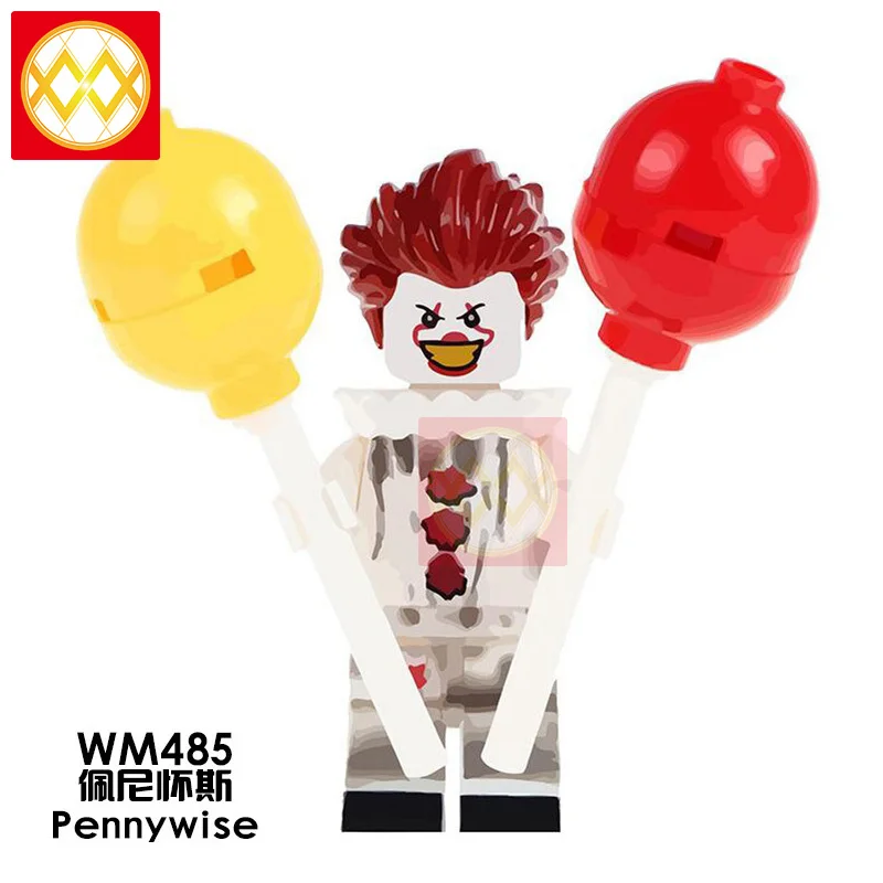 Pennywise Redux Стивен Кинг это одежда для клоуна Джордж ужас фильм маска зомби, Вампир Костюмы на Хэллоуин строительные блоки игрушки - Цвет: WM485