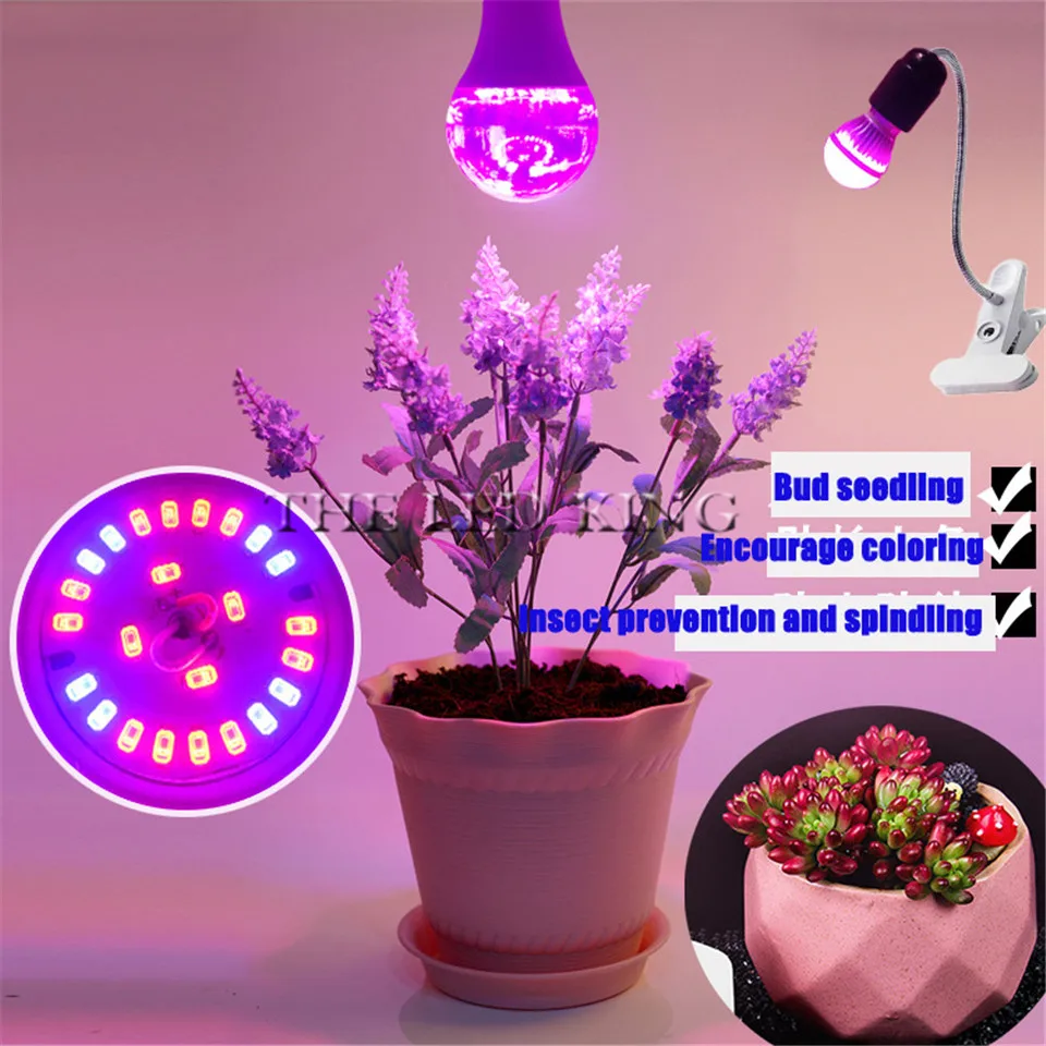 Красный синий 3:1 фитолампа полный спектр светодиодный свет для выращивания E27 лампа для растений Fitolamp для комнатных саженцев цветок Fitolampy Grow Tent Box