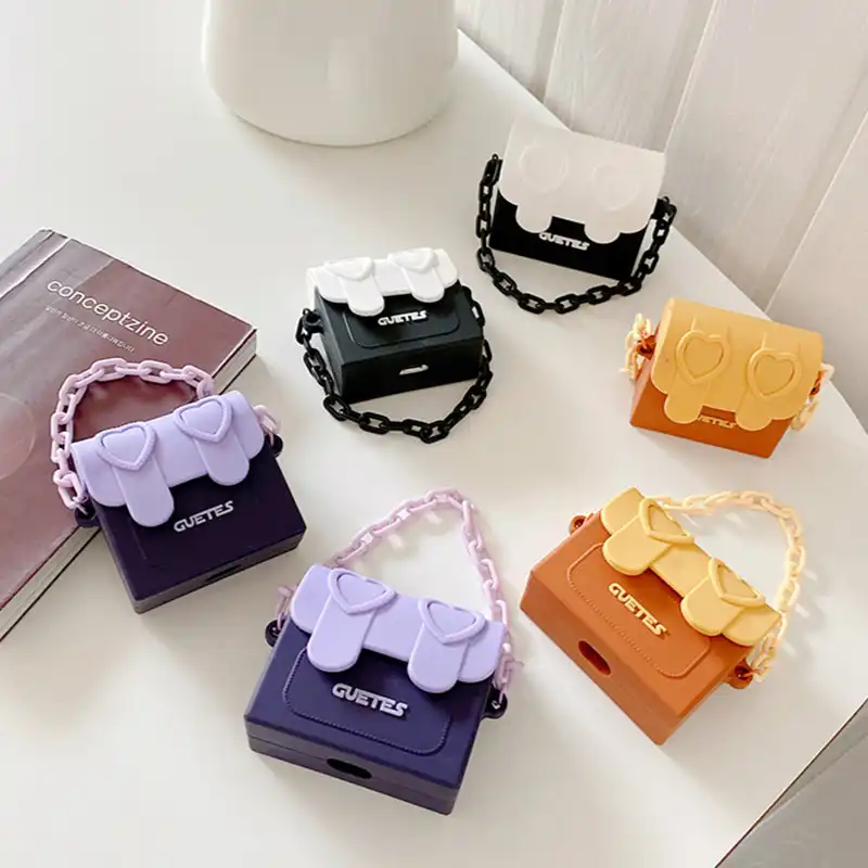 ファッションブランドハンドバッグバッグ3dためairpods 1 2プロ3ボックスソフトシリコーンワイヤレスbluetoothイヤホン 保護カバーブレスレット イヤホン用アクセサリー Aliexpress