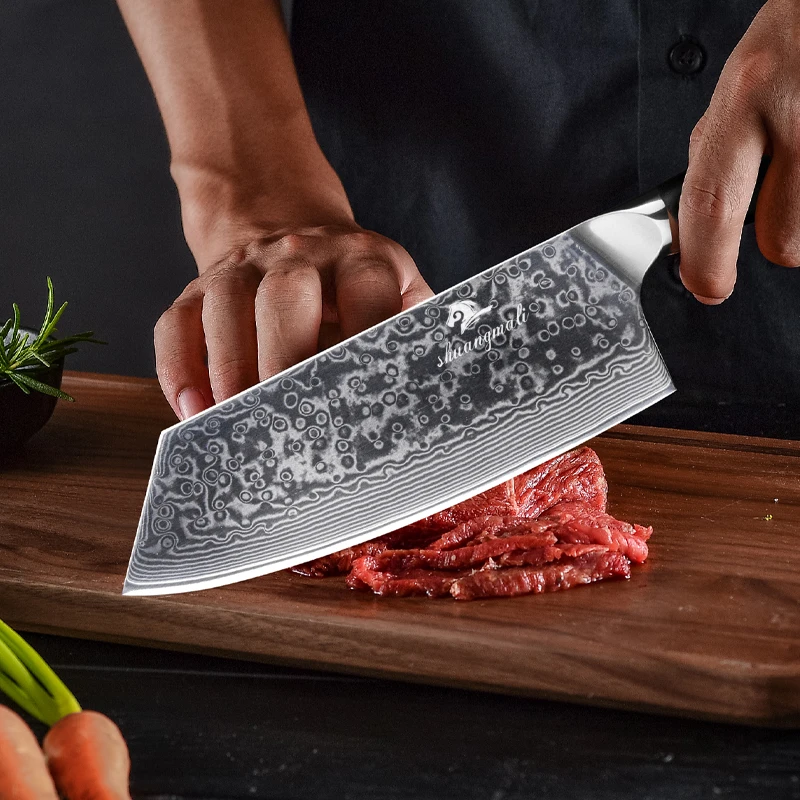 Cleaver Knife,Meat Cleaver, 6.5inch Chinese Kitchen Knife Stainless Steel  Knives 4Cr13 High Carbon Cleaver Durable Chef Slicing Chopping Knife Ultra