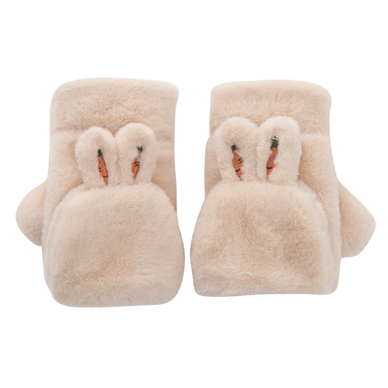 Children Kids Winter Gloves Baby Girls Boys Half Finger  Keep Warm Baby Gloves