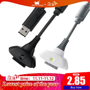 

DATA FROG USB Charging Cable For Xbox 360 Wireless Controller Joystick Power Supply Charger Cable Game Cables For Xbox 360