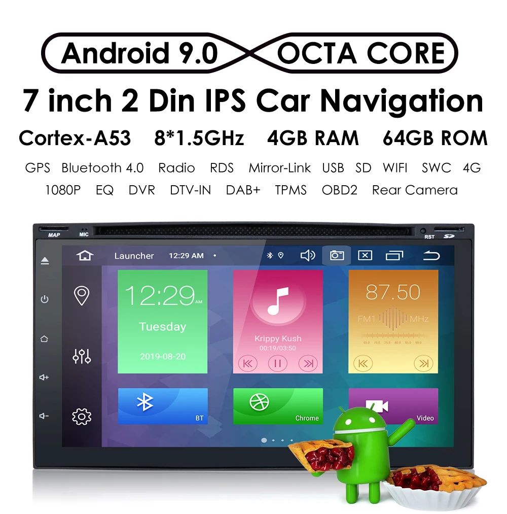 Cheap PX5 Octa 8 Core Android 9.0 4G RAM 64G ROM Support 4G LTE SIM Network Car GPS 2 din Universal car Radio dvd player DAB OBD2 TPMS 2