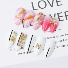 Стиль LZ Маникюр 26 буквенный Циркон ювелирные изделия японский стиль Маникюр онлайн знаменитостей-роскошный позолоченный Циркон Кристалл для ногтей