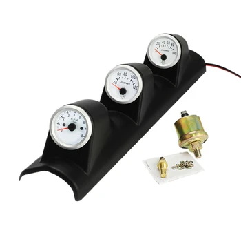 

52MM Three-In-One Meter + Black Three-Hole Instrument Rack Combination Kit